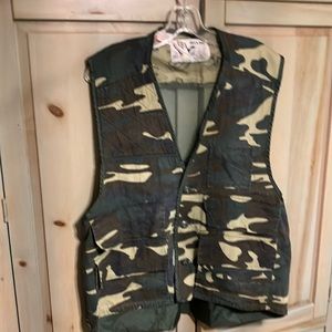 VINTAGE 90s Duck Bay camouflage hunting vest size XL
